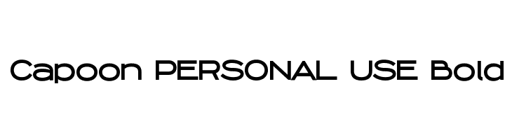 Capoon PERSONAL USE Bold  免费字体下载