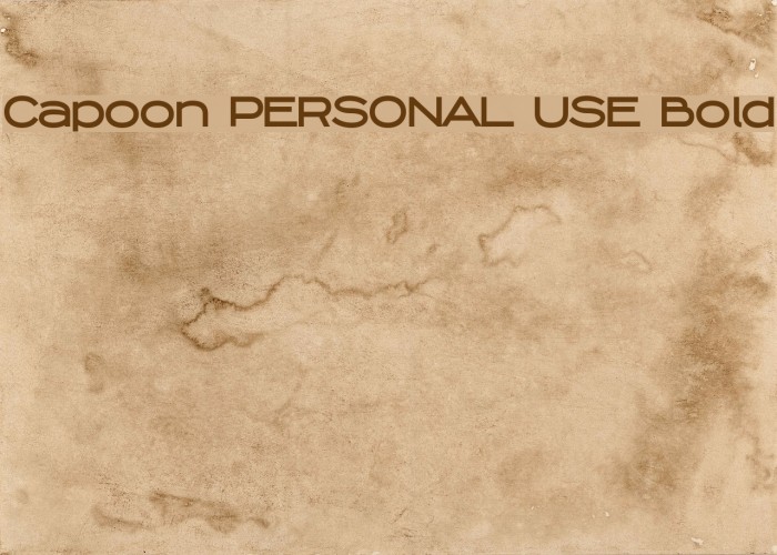 Capoon PERSONAL USE Bold Example 1