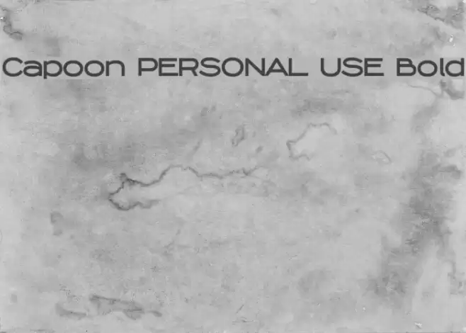 Capoon PERSONAL USE Bold Font examples