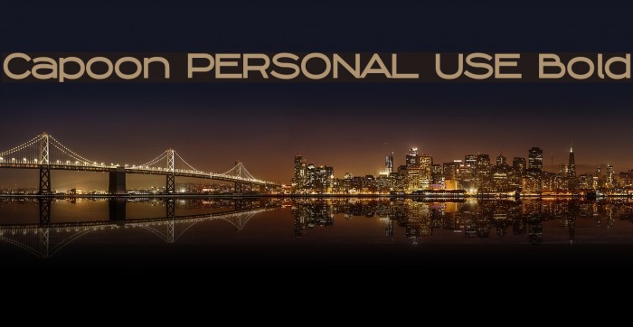Capoon PERSONAL USE Bold Example 3
