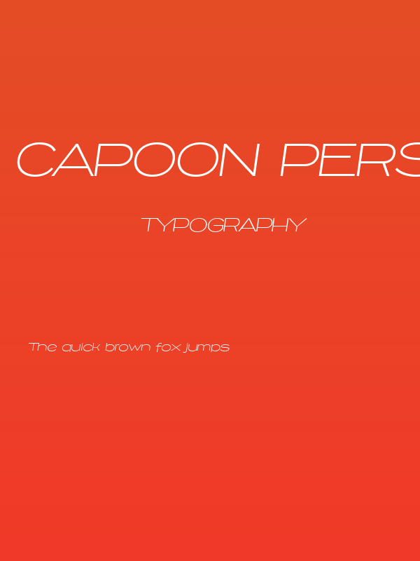 Capoon PERSONAL USE Light Italic Poster
