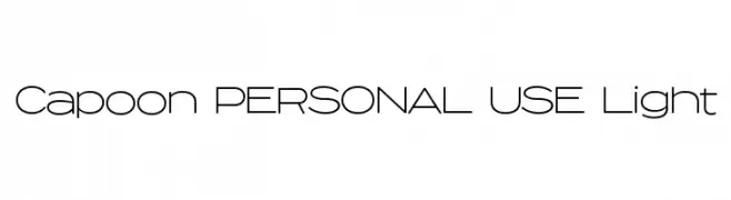 Capoon PERSONAL USE Light  Frei Schriftart Herunterladen
