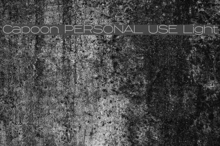 Capoon PERSONAL USE Light Font examples