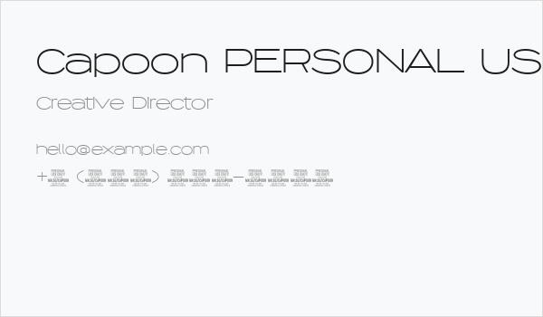 Capoon PERSONAL USE Light Business Card