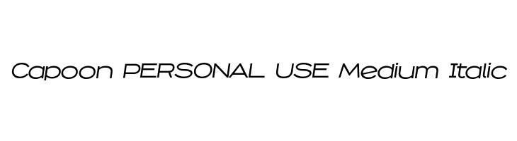 Capoon PERSONAL USE Medium Italic  Descarca Fonturi Gratis