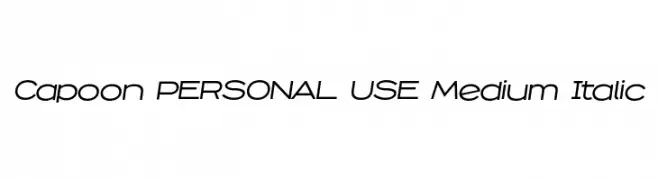 Capoon PERSONAL USE Medium Italic  Frei Schriftart Herunterladen