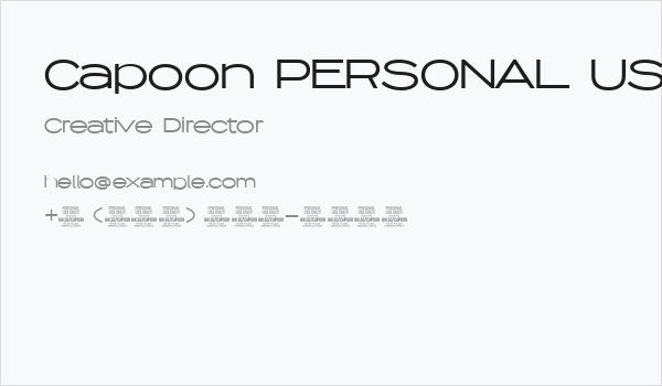 Capoon PERSONAL USE Medium Business Card
