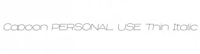 Capoon PERSONAL USE Thin Italic  baixar fontes gratis