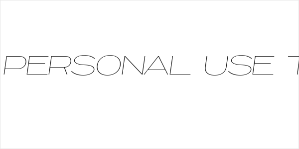 Capoon PERSONAL USE Thin Italic Logo