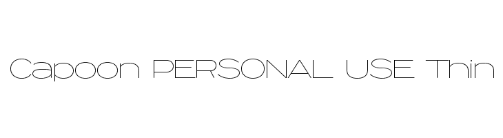 Capoon PERSONAL USE Thin  フリーフォントのダウンロード