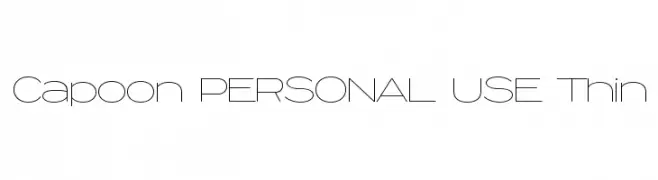 Capoon PERSONAL USE Thin  Free Fonts Download