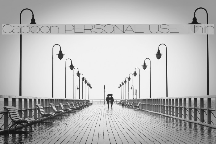 Capoon PERSONAL USE Thin Font examples
