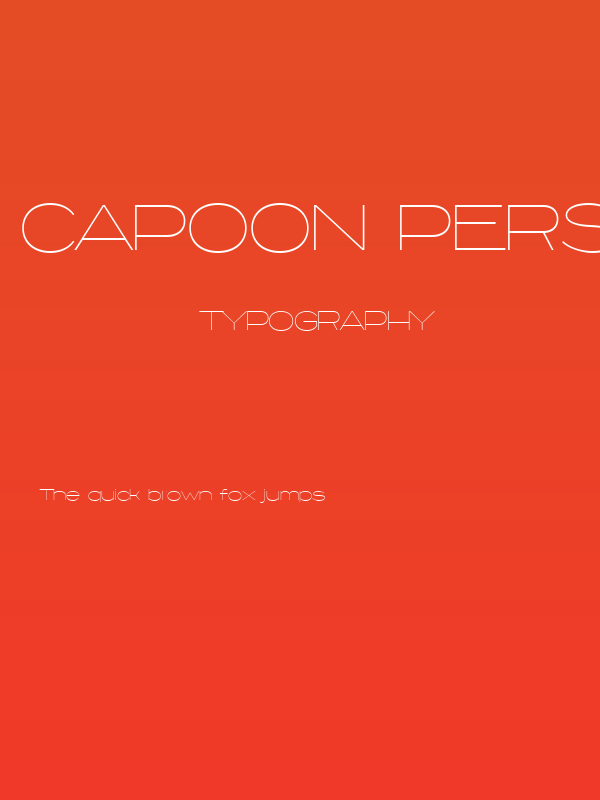 Capoon PERSONAL USE Thin Poster