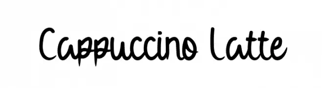 Cappuccino Latte  تنزيل الخطوط