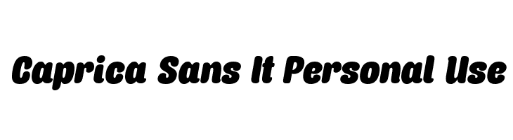 Caprica Sans It Personal Use Font