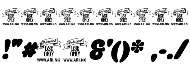 Caprica Sans It Personal Use Font OTHER CHARS