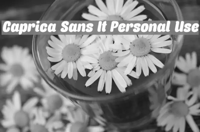 Caprica Sans It Personal Use Font examples