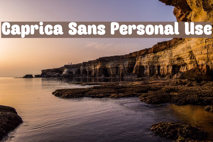 Caprica Sans Personal Use Font examples