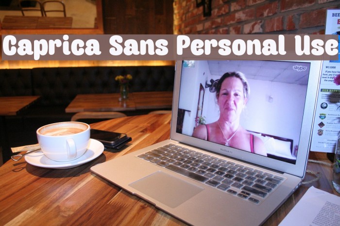 Caprica Sans Personal Use Font examples