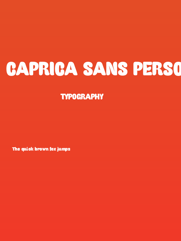 Caprica Sans Personal Use Poster