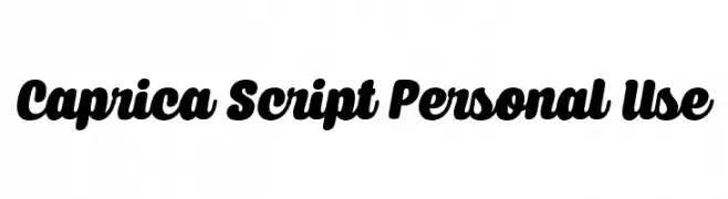 Caprica Script Personal Use  Frei Schriftart Herunterladen