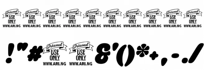 Caprica Script Personal Use Font OTHER CHARS