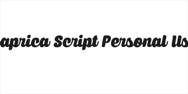 Caprica Script Personal Use Logo