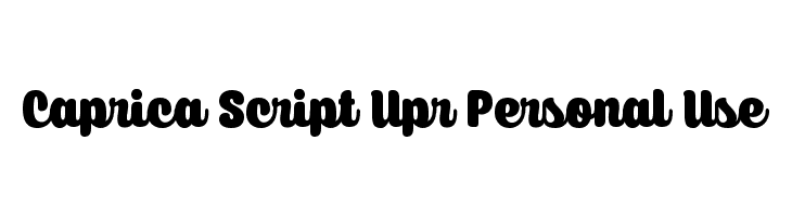 Caprica Script Upr Personal Use  font caratteri gratis