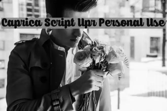 Caprica Script Upr Personal Use Font examples
