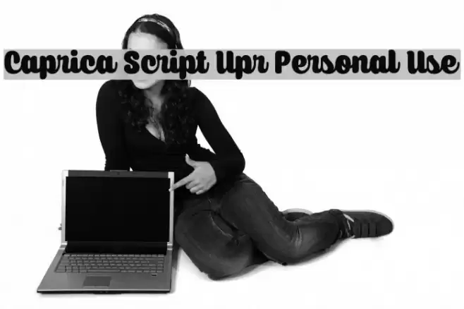 Caprica Script Upr Personal Use Font examples