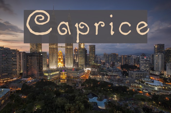 Caprice Font examples