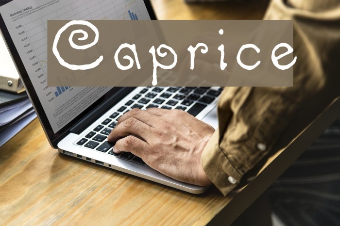 Caprice Font examples