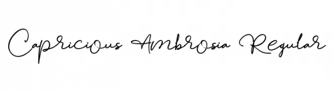 Capricious Ambrosia Regular Шрифта