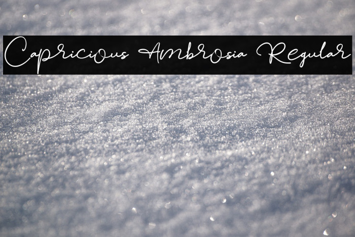 Capricious Ambrosia Regular Example 1