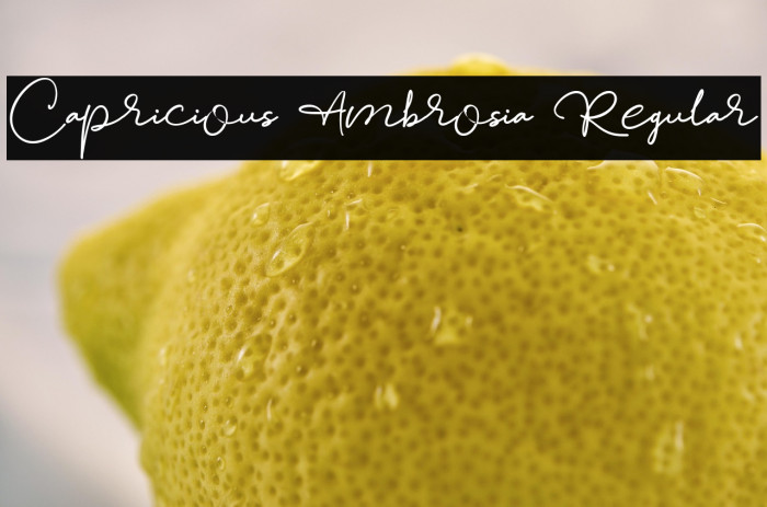 Capricious Ambrosia Regular Example 2