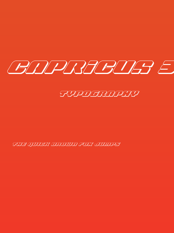 Capricus 3D Italic Poster