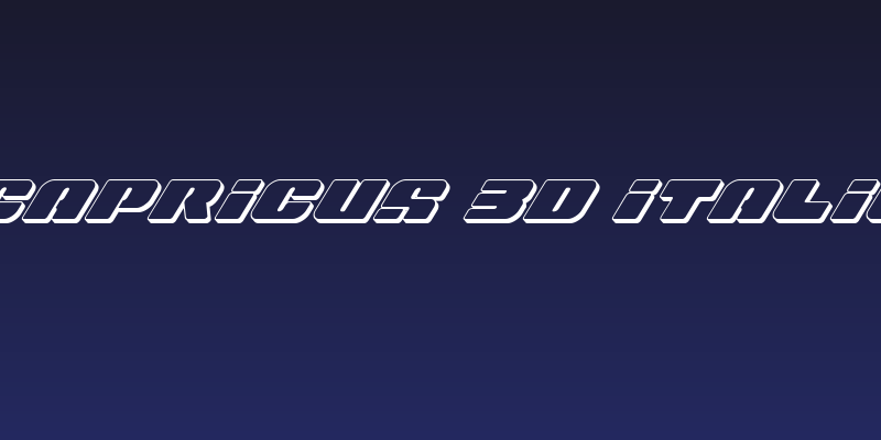 Capricus 3D Italic Social Header