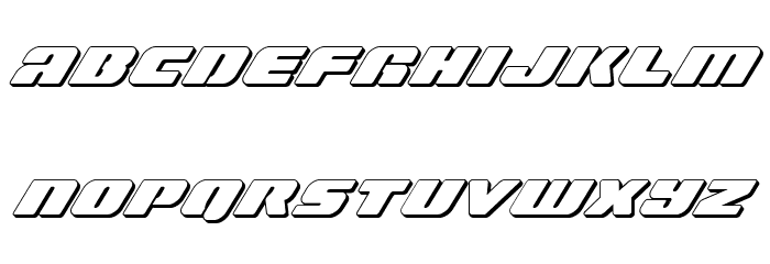 Capricus 3D Italic Font LOWERCASE