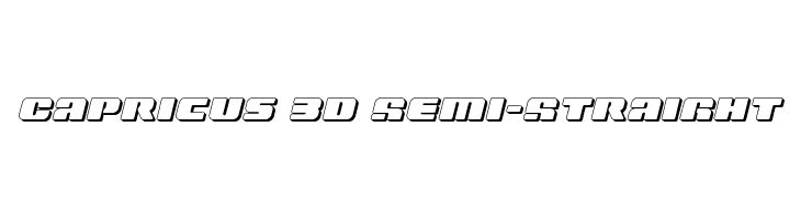 Capricus 3D Semi-Straight  font caratteri gratis