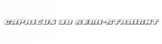 Capricus 3D Semi-Straight  Free Fonts Download