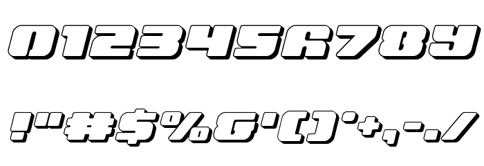 Capricus 3D Semi-Straight Font OTHER CHARS