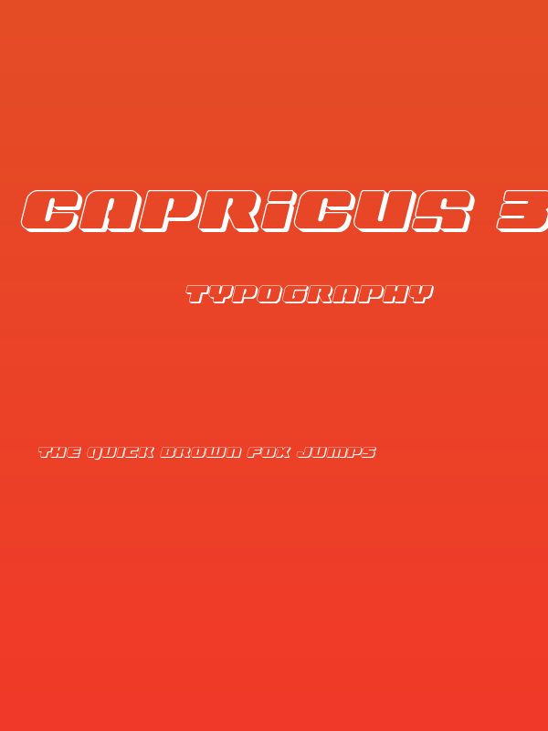 Capricus 3D Semi-Straight Poster