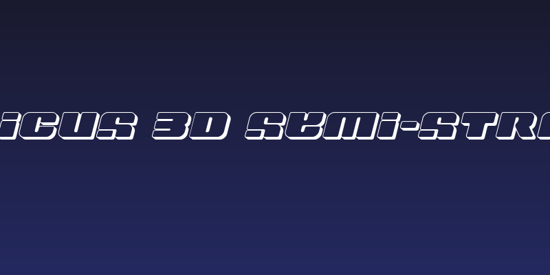 Capricus 3D Semi-Straight Social Header