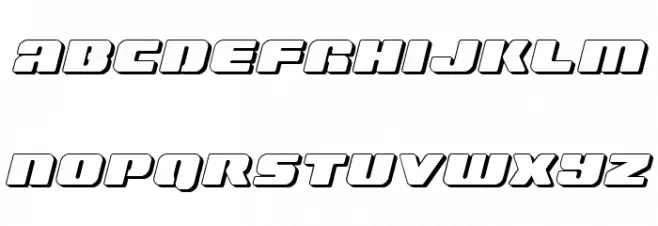 Capricus 3D Semi-Straight Caratteri MINUSCOLO