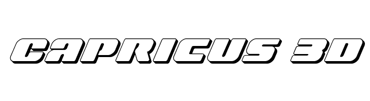Capricus 3D  font caratteri gratis