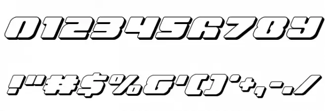 Capricus 3D Font OTHER CHARS