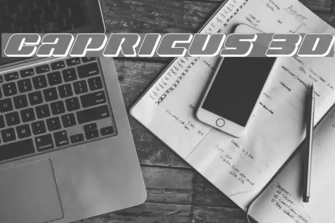 Capricus 3D Font examples
