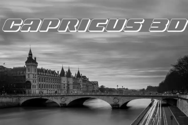 Capricus 3D Font examples