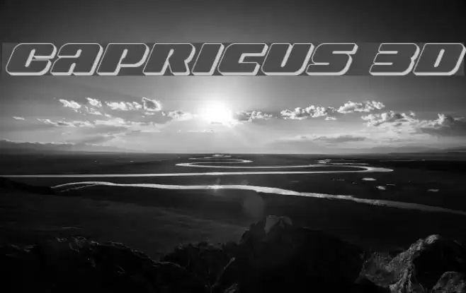 Capricus 3D Font examples