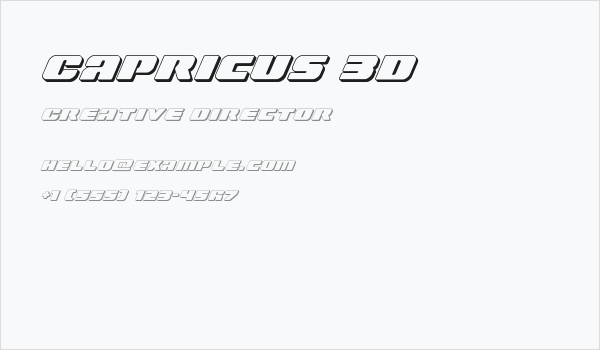 Capricus 3D Business Card
